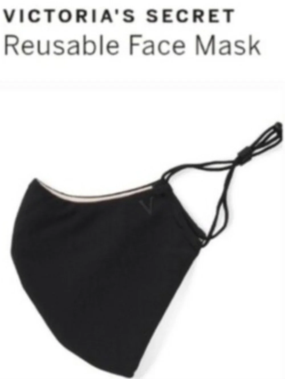 Victoria's secret reusable face mask BLACK